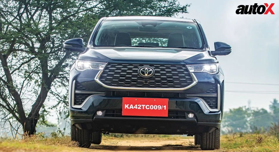 Toyota Innova Hycross car showcased in review article emphasizing design, efficiency, and reasons to buy Innova Hycross car in India.