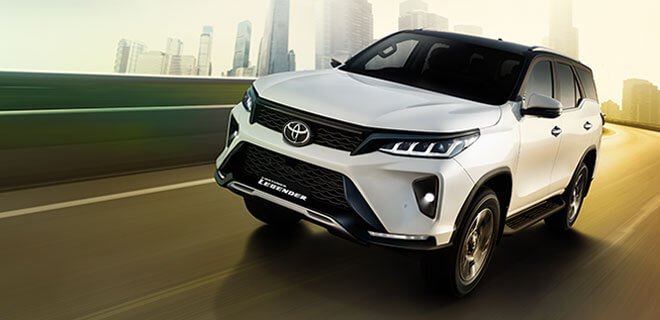 Toyota Legender car exterior gallery view highlighting sleek body design, modern features, and premium Legender car appeal on the road.