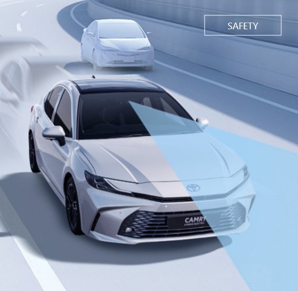 Toyota Camry car safety features image highlighting advanced protection systems and secure driving in the premium Camry car.