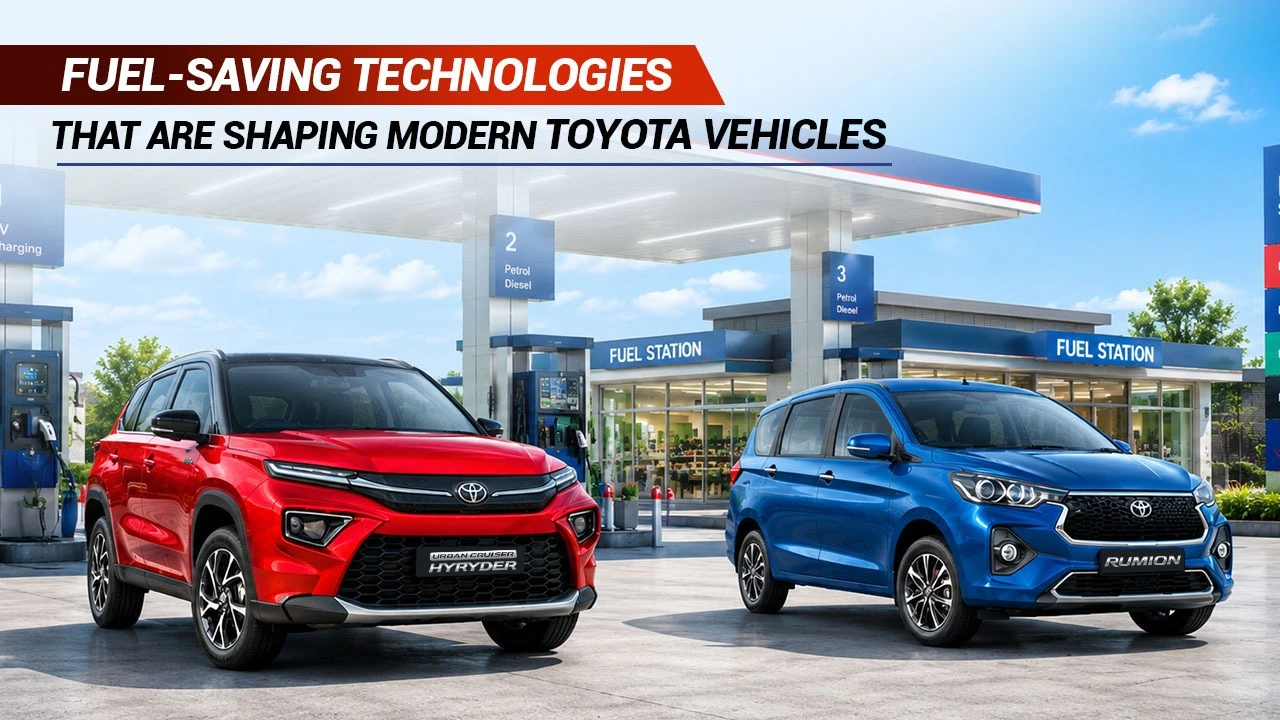 Buy Toyota vehicles with advanced fuel-saving technology. Book Hyryder car or book Rumion car for better mileage, lower running costs, and reliable performance.