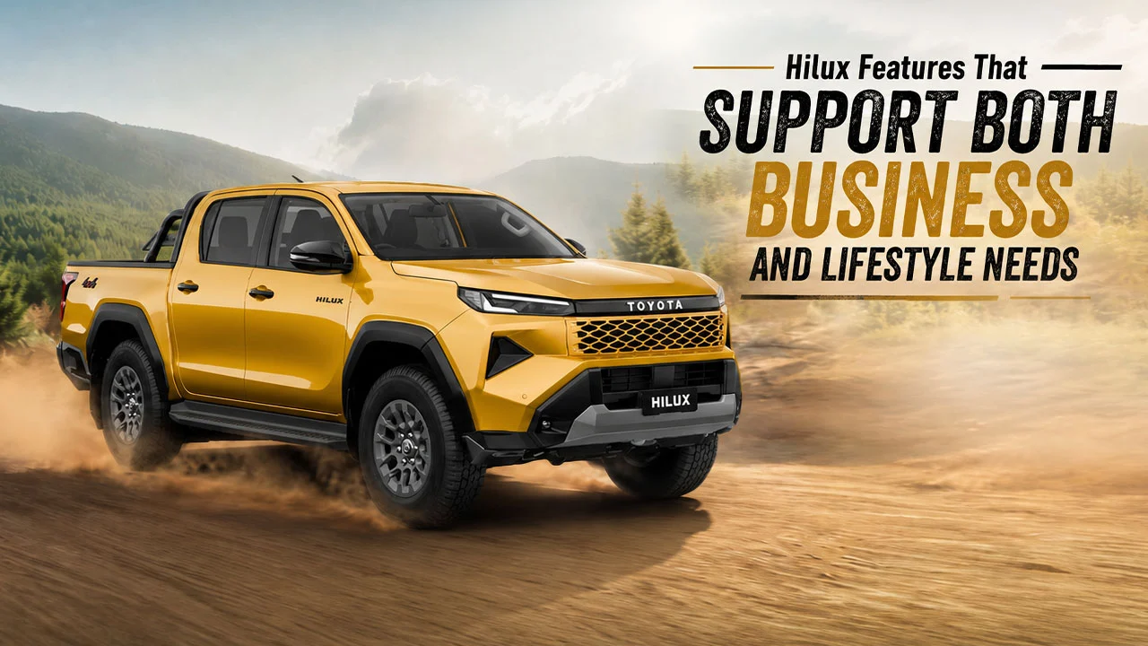 Yellow Toyota Hilux pickup truck driving on an off-road track in Chennai, suitable for business and lifestyle test drives. Yellow Toyota Hilux pickup truck driving on an off-road track in Chennai, suitable for business and lifestyle test drives.