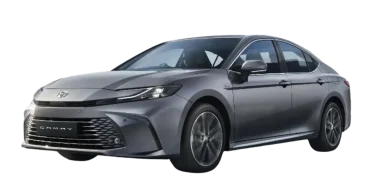 Toyota Camry car luxury sedan front view, premium hybrid design, buy Camry car for smooth performance and elegant road presence