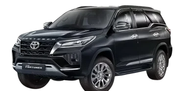 Toyota Fortuner car bold luxury SUV front view, premium design and strong road presence, buy Fortuner car for power and performance
