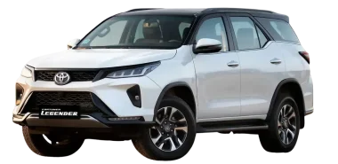 Toyota Fortuner Legender car front view, premium SUV with sporty design, buy Legender car with stylish headlights and bold grille